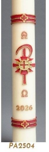 Cirio Pascual decoración relieve para iglesias - Imagen 10