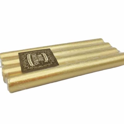 Velas navideñas color dorado 2 x 19.5 cm