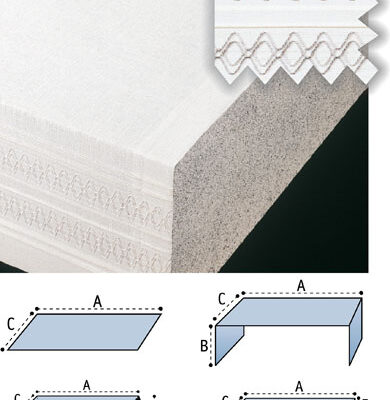 Suplemento bordado linear Domus - Blanco