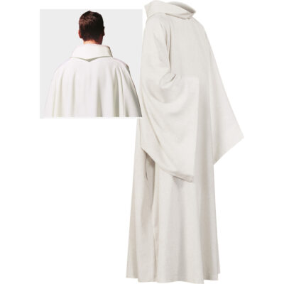 Hábito de coro con cuello doblado