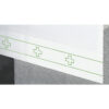 Bordado linear con motivos cruciformes (Verde)