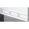 Bordado linear con motivos cruciformes (Morado)