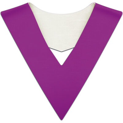 Escapulario reversible en Dupion (Blanco-Morado)