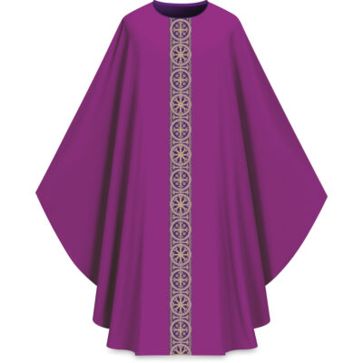 Purple Assisi Chasuble with Orphrey