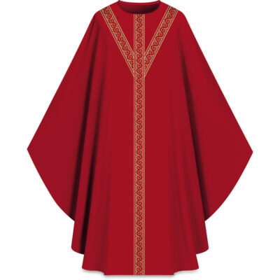 ASSISI Casulla con galón (rojo)