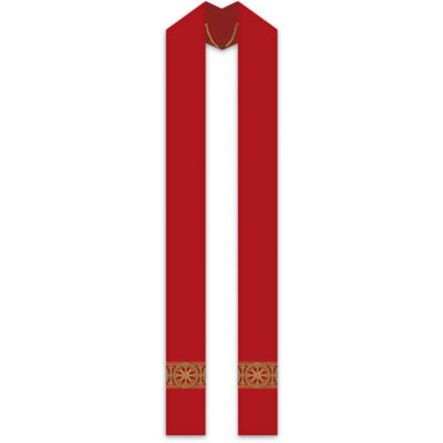 Red Assisi Stole with Orphrey