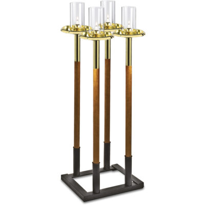 Juego de blandones con soporte