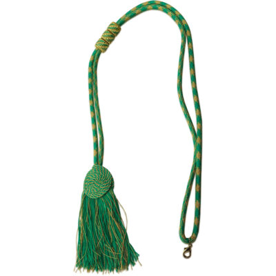 Cordón verde / dorado para cruz pectoral